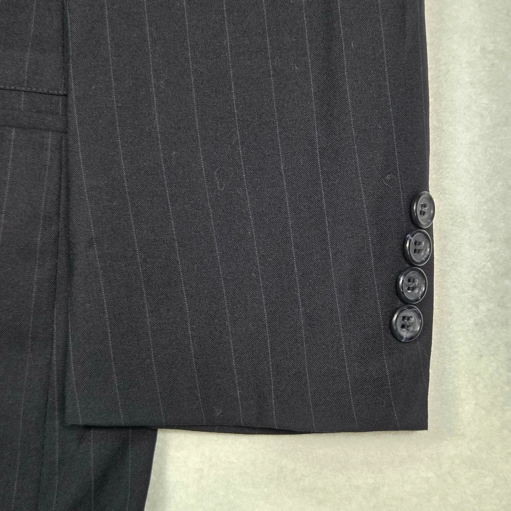 Brooks Brothers Blazer Mens 39 Navy Blue Pinstripe Wool Brooksease Sport Coat